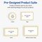 Avery Printable Rectangle Labels, 1" x 2-5/8", Glossy White, Pre-printed Multi-Lined Gold Border Design, Sure Feed Technology, Laser & Inkjet Compatible, 320 Total